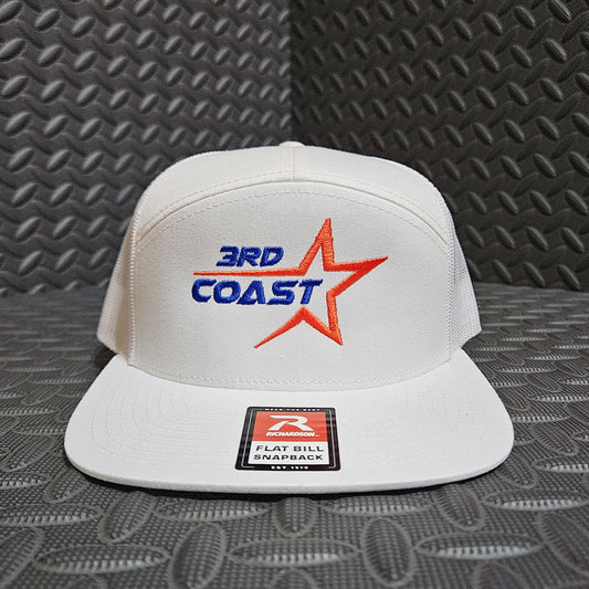 White Richardson 168 With Orange Star Snapback Hat