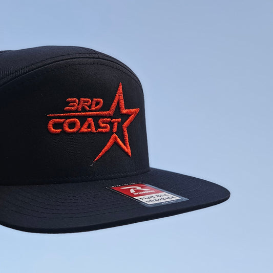 Navy Richardson 168 With Orange Star Snapback Hat