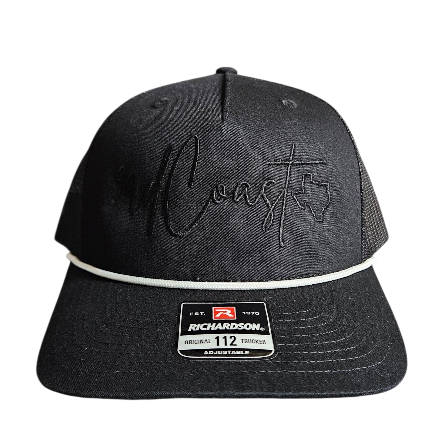 Black Richardson 112 Rope Snapback Hat