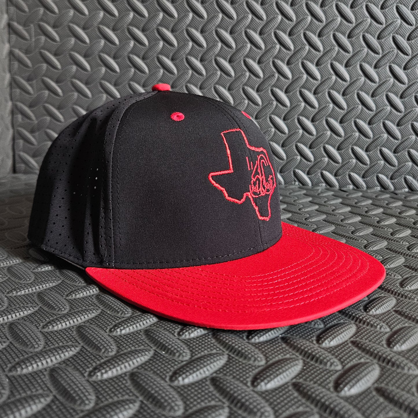 Black and Red Snapback Hat