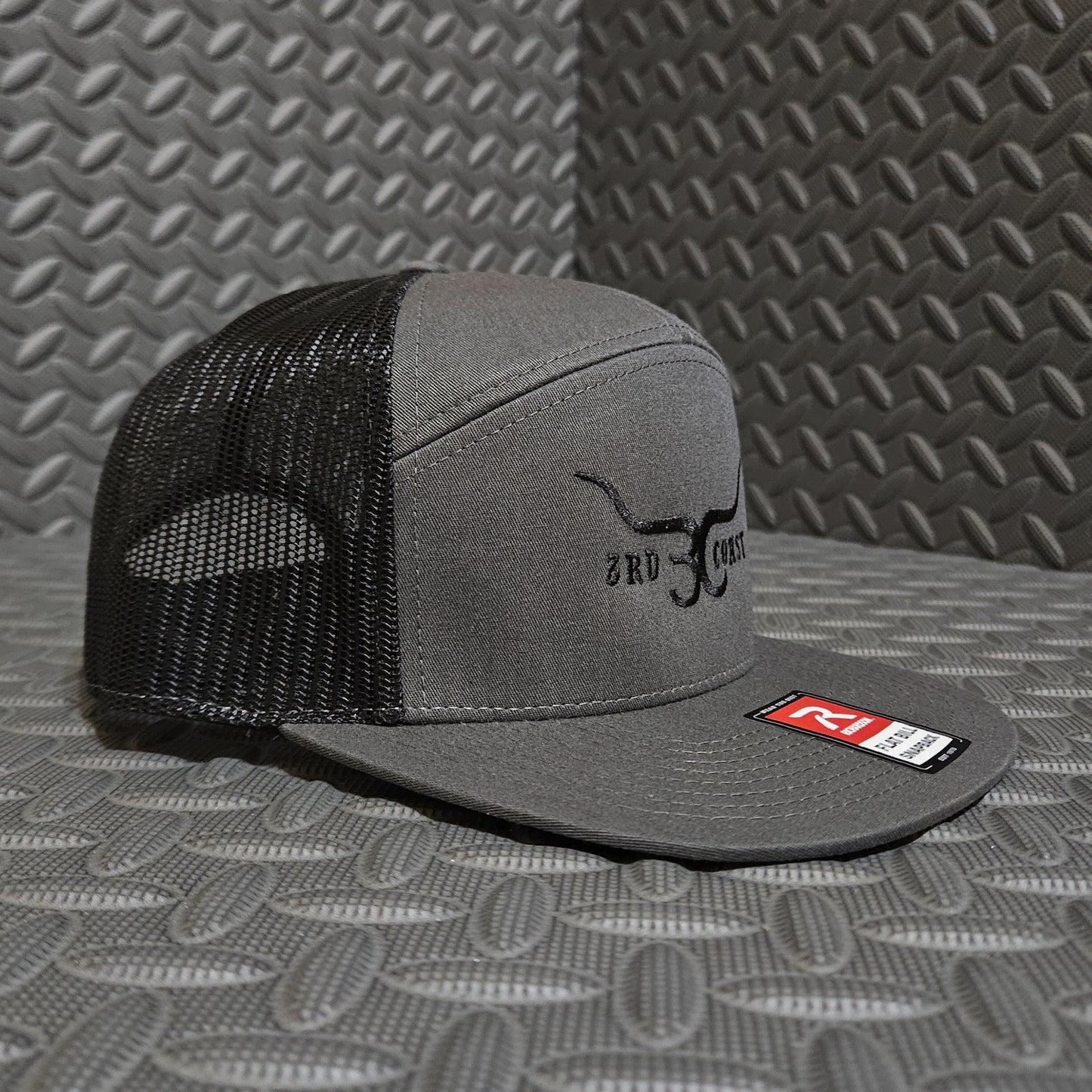 Charcoal Richardson 168 Horns Snapback Hat