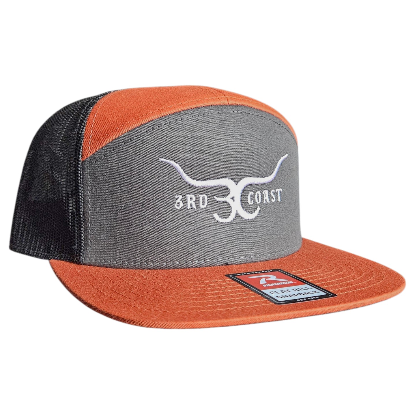 Burnt Orange Richardson 168 Horns Snapback Hat