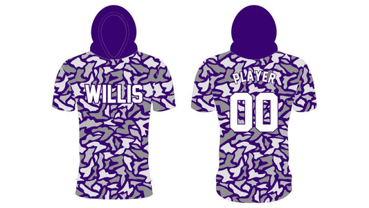 Willis Purple Camo Hooded Shirt