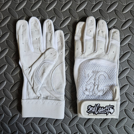 3C White Batting Gloves