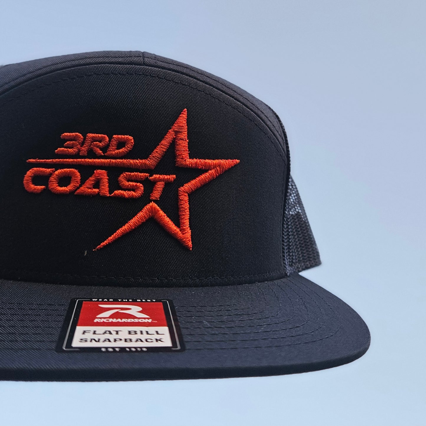 Navy Richardson 168 With Orange Star Snapback Hat